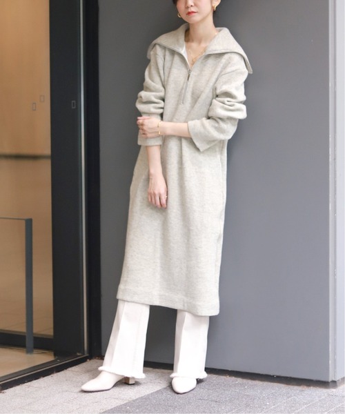 SLOBE IENA（スローブイエナ）の「【J.C.M /ジェイシーエム】ニットソーワンピース◆（ワンピース・レディース・グレー/ボルドー・FREE）」の4枚目の写真