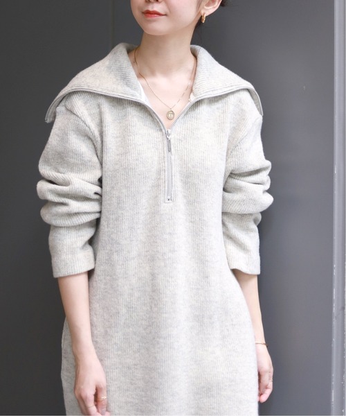 SLOBE IENA（スローブイエナ）の「【J.C.M /ジェイシーエム】ニットソーワンピース◆（ワンピース・レディース・グレー/ボルドー・FREE）」の9枚目の写真