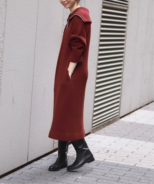 SLOBE IENA（スローブイエナ）の「【J.C.M /ジェイシーエム】ニットソーワンピース◆（ワンピース・レディース・グレー/ボルドー・FREE）」の15枚目の写真