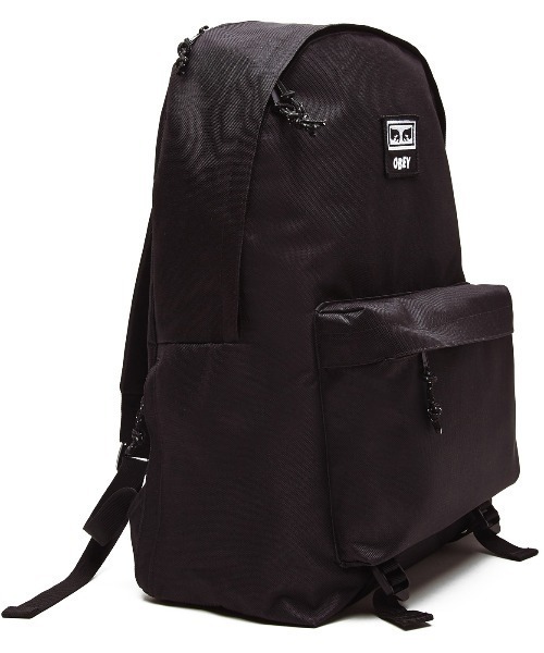 OBEY(オベイ)の「OBEY/オベイ ポリナイロン ロゴ入り ベーシック デイパック(バックパック/リュック・メンズ・ブラック・FREE)」の6枚目の写真
