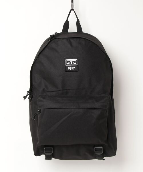 OBEY(オベイ)の「OBEY/オベイ ポリナイロン ロゴ入り ベーシック デイパック(バックパック/リュック・メンズ・ブラック・FREE)」の8枚目の写真