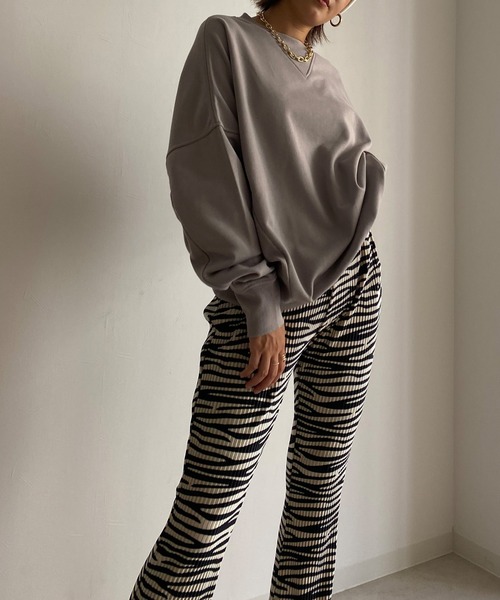 Avvenente（アベネンテ）の「【Avvenente】バックロゴ刺繍スウェット（スウェット・レディース・グレー/グリーン・FREE）」の12枚目の写真