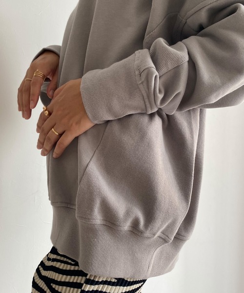 Avvenente（アベネンテ）の「【Avvenente】バックロゴ刺繍スウェット（スウェット・レディース・グレー/グリーン・FREE）」の11枚目の写真