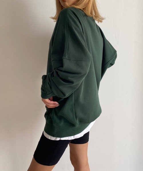 Avvenente（アベネンテ）の「【Avvenente】バックロゴ刺繍スウェット（スウェット・レディース・グレー/グリーン・FREE）」の16枚目の写真