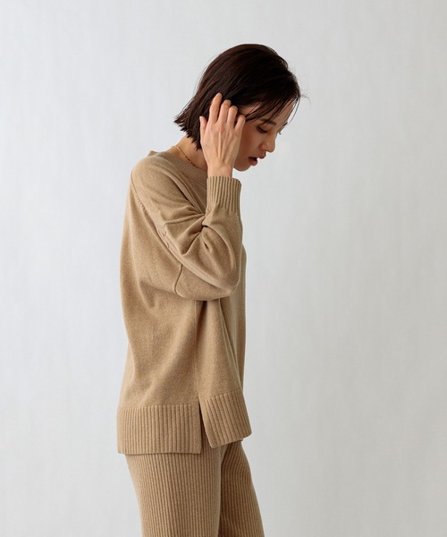 SETENS(セテンス)の「【ZOZO限定発売】【SETENS/セテンス】ショートネックオーバーサイズニット(ニット/セーター・レディース・ベージュ/グレー/ブラック・F)」の8枚目の写真