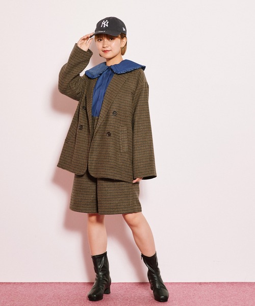 byYOUANCE（バイユアンス）の「オーバーサイズダブルジャケット（テーラードジャケット・レディース・ブラック系その他/ベージュ系その他2/ブラック系その他2・FREE）」の16枚目の写真