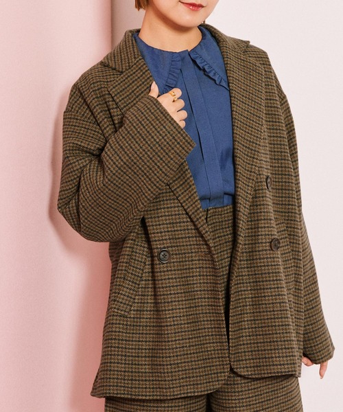 byYOUANCE（バイユアンス）の「オーバーサイズダブルジャケット（テーラードジャケット・レディース・ブラック系その他/ベージュ系その他2/ブラック系その他2・FREE）」の19枚目の写真