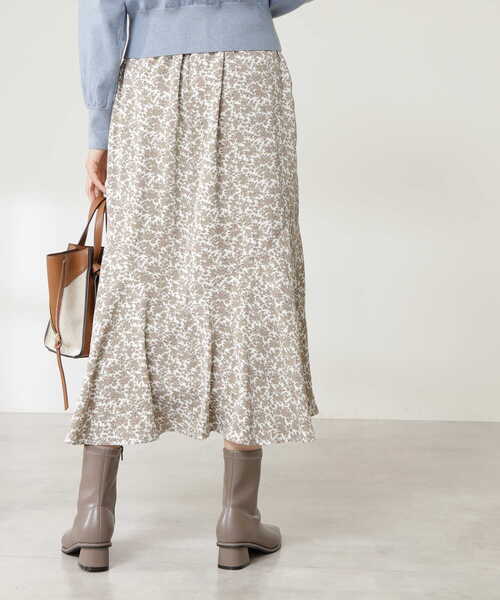 N.（N. Natural Beauty Basic）（エヌエヌナチュラルビューティーベーシック）の「◆フラワープリントペプラムスカート（スカート・レディース・ホワイト系その他/ブラック系その他・MEDIUM）」の21枚目の写真