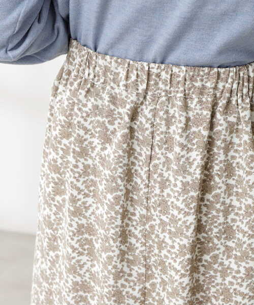 N.（N. Natural Beauty Basic）（エヌエヌナチュラルビューティーベーシック）の「◆フラワープリントペプラムスカート（スカート・レディース・ホワイト系その他/ブラック系その他・MEDIUM）」の18枚目の写真