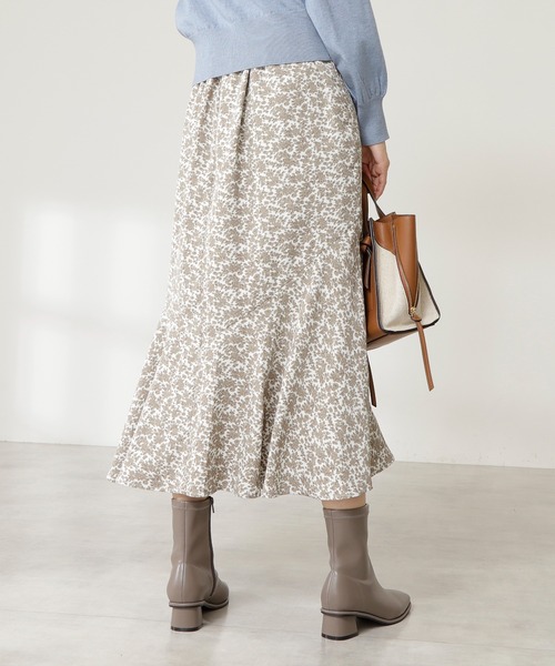 N.（N. Natural Beauty Basic）（エヌエヌナチュラルビューティーベーシック）の「◆フラワープリントペプラムスカート（スカート・レディース・ホワイト系その他/ブラック系その他・MEDIUM）」の11枚目の写真
