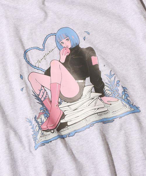 FRUIT OF THE LOOM(フルーツオブザルーム)の「【ROOPTOKYO限定】FRUIT OF THE LOOM/フルーツオブザルーム×Nah 描き下ろしイラスト Apple 半袖Tシャツ プリントT 限定品(Tシャツ/カットソー・レディース・グレー/ホワイト/ブラック・L/M/XL)」の5枚目の写真