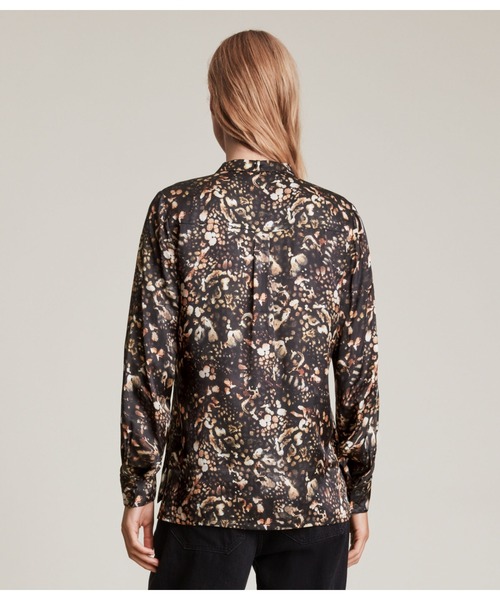 美品　Berlutiクレストプリント シルクシャツ ブラック 総柄 R40 バロッコ シルク シャツ ブラック,プリント | VERSACE JP