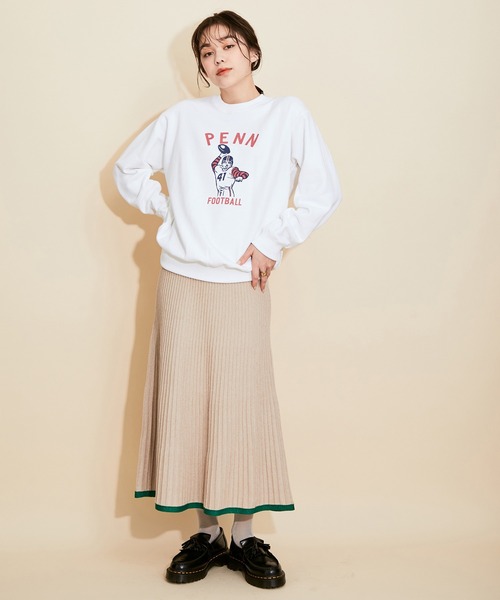 MADEMOISELLE ROPE'(マドモアゼル ロペ)の「【セットアップ対応】ラメフリルリブニットスカート(スカート・レディース・ベージュ/ラベンダー・38)」の13枚目の写真