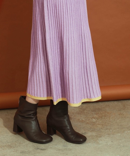 MADEMOISELLE ROPE'(マドモアゼル ロペ)の「【セットアップ対応】ラメフリルリブニットスカート(スカート・レディース・ベージュ/ラベンダー・38)」の22枚目の写真