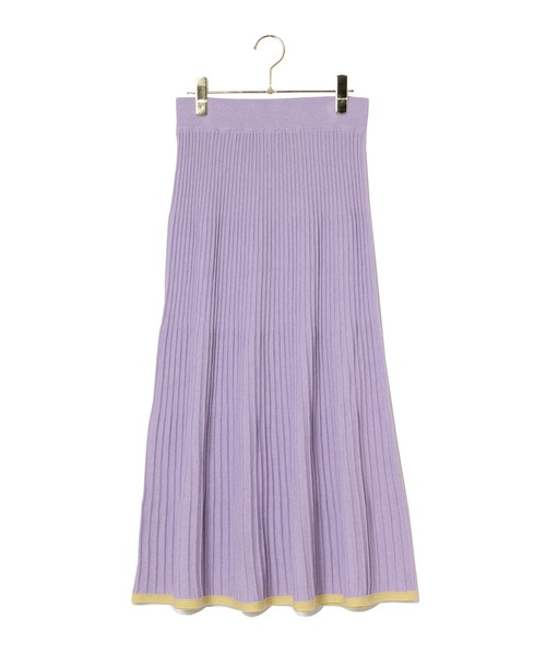 MADEMOISELLE ROPE'(マドモアゼル ロペ)の「【セットアップ対応】ラメフリルリブニットスカート(スカート・レディース・ベージュ/ラベンダー・38)」の10枚目の写真