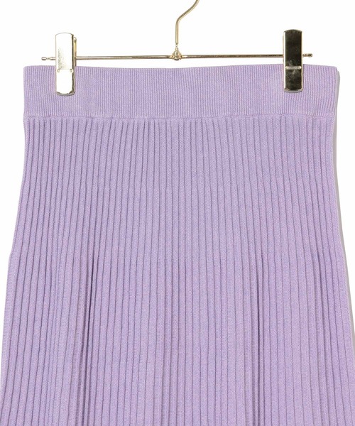 MADEMOISELLE ROPE'(マドモアゼル ロペ)の「【セットアップ対応】ラメフリルリブニットスカート(スカート・レディース・ベージュ/ラベンダー・38)」の7枚目の写真