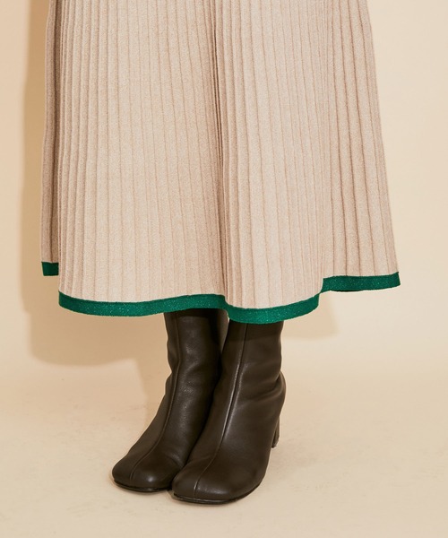 MADEMOISELLE ROPE'(マドモアゼル ロペ)の「【セットアップ対応】ラメフリルリブニットスカート(スカート・レディース・ベージュ/ラベンダー・38)」の18枚目の写真