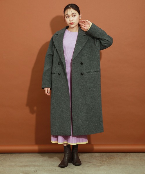 MADEMOISELLE ROPE'(マドモアゼル ロペ)の「【セットアップ対応】ラメフリルリブニットスカート(スカート・レディース・ベージュ/ラベンダー・38)」の12枚目の写真