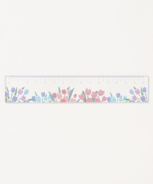 yururira（ユルリラ）の「フラワーデザイン カラバリステーショナリークリア定規 15cm（ステーショナリー・レディース・A/B/C/D/E/G/H/I/J/K/L/M/N・FREE）」の2枚目の写真