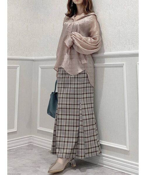 dazzlin（ダズリン）の「シャイニーパステルシャツ（シャツ/ブラウス・レディース・オフホワイト/ピンク・FREE）」の5枚目の写真