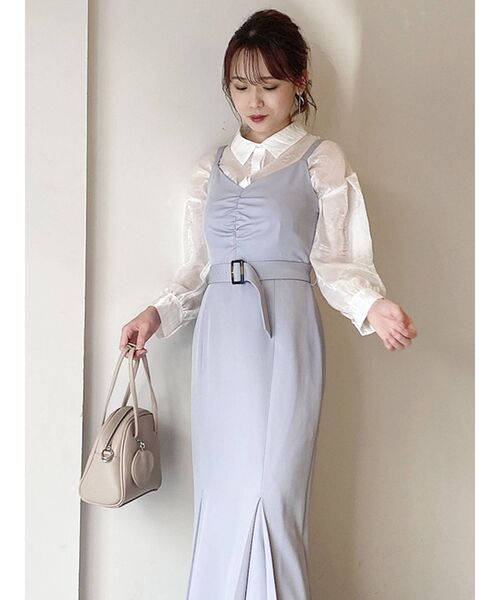 dazzlin（ダズリン）の「シャイニーパステルシャツ（シャツ/ブラウス・レディース・オフホワイト/ピンク・FREE）」の9枚目の写真