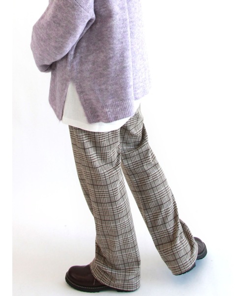 ehka sopo（エヘカソポ）の「チェックカットソーパンツ（その他パンツ・レディース・ブラック/ブラウン/ベージュ・ﾌﾘ-）」の12枚目の写真