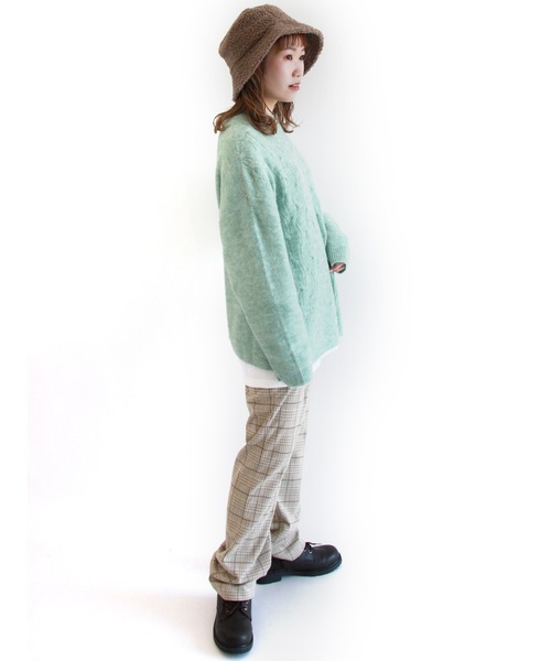 ehka sopo（エヘカソポ）の「チェックカットソーパンツ（その他パンツ・レディース・ブラック/ブラウン/ベージュ・ﾌﾘ-）」の9枚目の写真