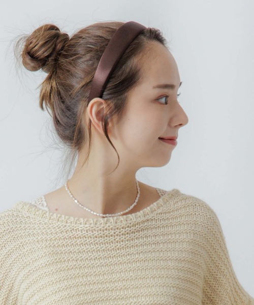 flower(フラワー)の「パーリーヘアバンド(カチューシャ・レディース・ブラウン/ダークブラウン・FREE)」の1枚目の写真