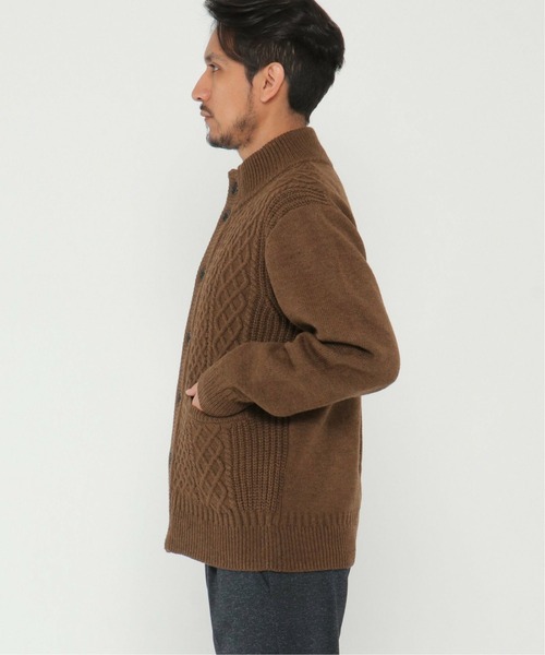 IKKA LOUNGE(イッカラウンジ)の「スタンドネックニットカーデ2(カーディガン/ボレロ・メンズ・ネイビー/ベージュ/グレー・XL/M/S/L)」の19枚目の写真