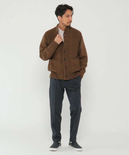 IKKA LOUNGE(イッカラウンジ)の「スタンドネックニットカーデ2(カーディガン/ボレロ・メンズ・ネイビー/ベージュ/グレー・XL/M/S/L)」の9枚目の写真