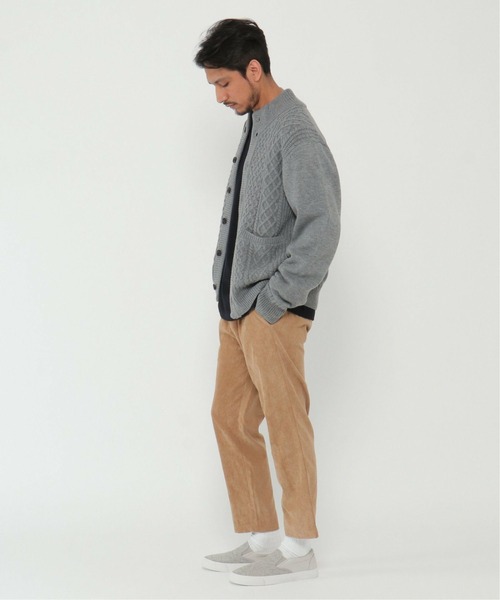 IKKA LOUNGE(イッカラウンジ)の「スタンドネックニットカーデ2(カーディガン/ボレロ・メンズ・ネイビー/ベージュ/グレー・XL/M/S/L)」の6枚目の写真
