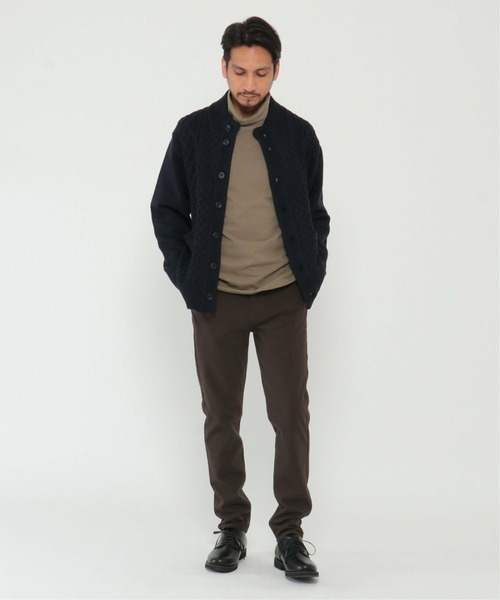 IKKA LOUNGE(イッカラウンジ)の「スタンドネックニットカーデ2(カーディガン/ボレロ・メンズ・ネイビー/ベージュ/グレー・XL/M/S/L)」の5枚目の写真