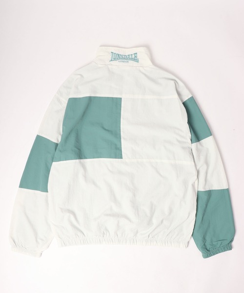 LONSDALE（ロンズデール）の「LONSDALE 裏メッシュ ナイロンワッシャー ジャケット クレイジー切替 ジャンパー（ナイロンジャケット・メンズ・ブラック/ホワイト/ブルーグリーン・M/L/LL）」の18枚目の写真
