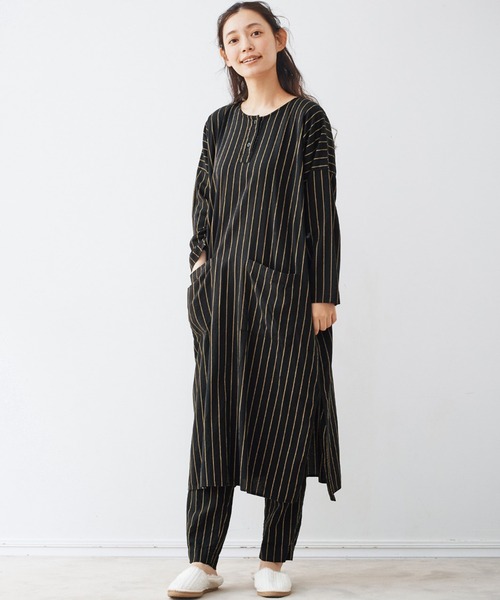 and myera（アンド マイラ）の「ａｎｄ　ｍｙｅｒａストライプのナイトウェア（ルームウェア/パジャマ・レディース・ブラック系その他・MEDIUM/LARGE/X-LARGE/SMALL）」の7枚目の写真