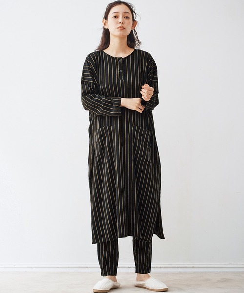 and myera（アンド マイラ）の「ａｎｄ　ｍｙｅｒａストライプのナイトウェア（ルームウェア/パジャマ・レディース・ブラック系その他・MEDIUM/LARGE/X-LARGE/SMALL）」の8枚目の写真