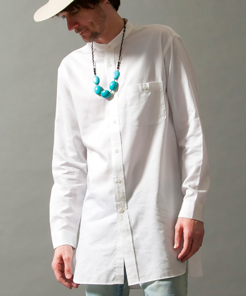 MONKEY TIME(モンキータイム)の「<monkey time> ∴ SOLID BND/CLLR LONG SHT/シャツ ◆(シャツ/ブラウス・メンズ・ホワイト・SMALL/LARGE/MEDIUM)」の6枚目の写真