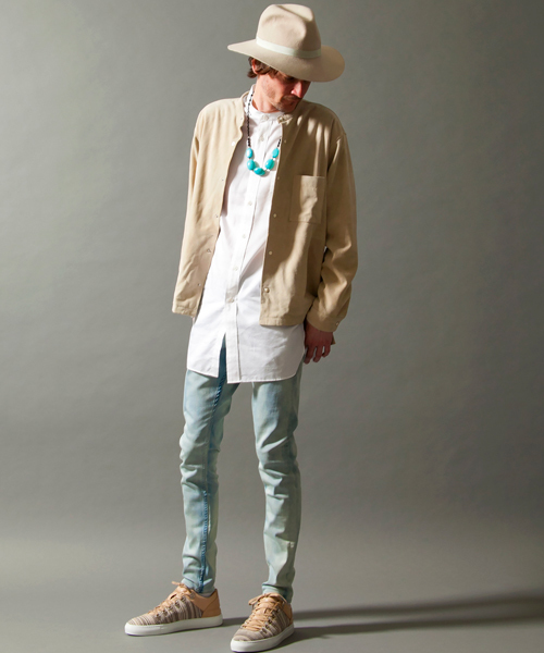 MONKEY TIME(モンキータイム)の「<monkey time> ∴ SOLID BND/CLLR LONG SHT/シャツ ◆(シャツ/ブラウス・メンズ・ホワイト・SMALL/LARGE/MEDIUM)」の2枚目の写真