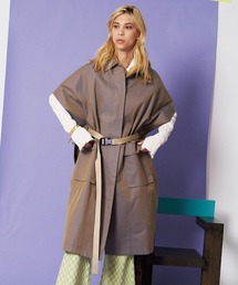 MAISON SPECIAL | サイドスリットオーバーケープコート【MAISON SPECIAL/メゾンスペシャル】(ステンカラーコート)