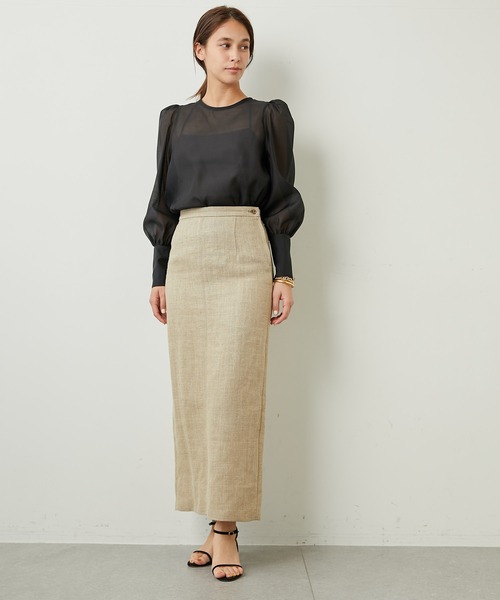 【美品】ウィムガゼット-whim gazette-タイトロングスカート ワンスリットタイトスカート | Whim Gazette(ウィム ガゼット