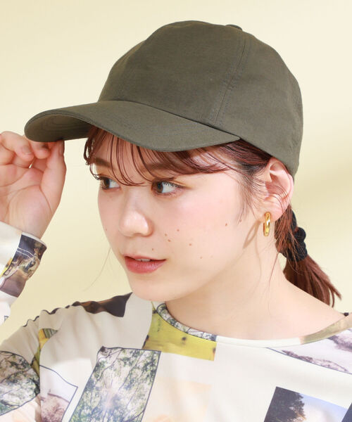 Ray BEAMS（レイビームス）の「Ray BEAMS / リネン キャップ（キャップ・レディース・ベージュ/ブラック/グリーン系その他5・ONE SIZE）」の4枚目の写真