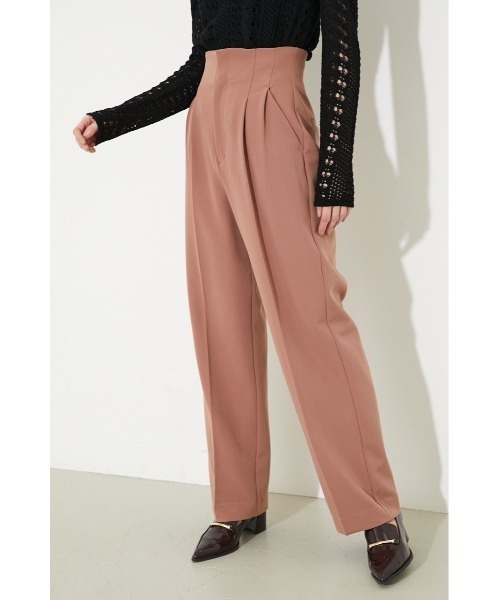 rienda(リエンダ)の「センタープレスストレートパンツ(スラックス・レディース・ブラック/ベージュ/ピンク・SMALL/MEDIUM/X-SMALL)」の3枚目の写真