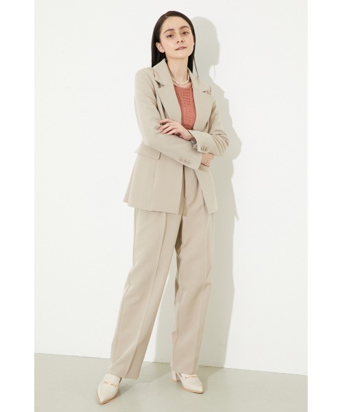 rienda(リエンダ)の「センタープレスストレートパンツ(スラックス・レディース・ブラック/ベージュ/ピンク・SMALL/MEDIUM/X-SMALL)」の10枚目の写真