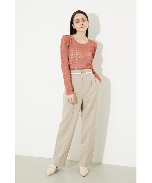 rienda(リエンダ)の「センタープレスストレートパンツ(スラックス・レディース・ブラック/ベージュ/ピンク・SMALL/MEDIUM/X-SMALL)」の11枚目の写真