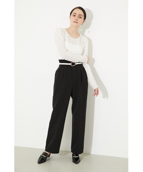 rienda(リエンダ)の「センタープレスストレートパンツ(スラックス・レディース・ブラック/ベージュ/ピンク・SMALL/MEDIUM/X-SMALL)」の22枚目の写真