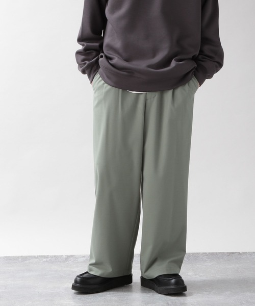 RAGEBLUE（レイジブルー）の「TRストレッチ/タックワイドパンツ/260972（スラックス・メンズ・その他4/グリーン/ブラック/パープル/サックスブルー/グレー・MEDIUM/SMALL/LARGE）」の4枚目の写真