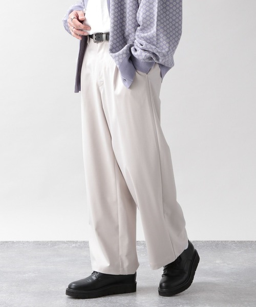 RAGEBLUE（レイジブルー）の「TRストレッチ/タックワイドパンツ/260972（スラックス・メンズ・その他4/グリーン/ブラック/パープル/サックスブルー/グレー・MEDIUM/SMALL/LARGE）」の8枚目の写真