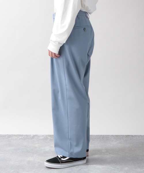 RAGEBLUE（レイジブルー）の「TRストレッチ/タックワイドパンツ/260972（スラックス・メンズ・その他4/グリーン/ブラック/パープル/サックスブルー/グレー・MEDIUM/SMALL/LARGE）」の14枚目の写真