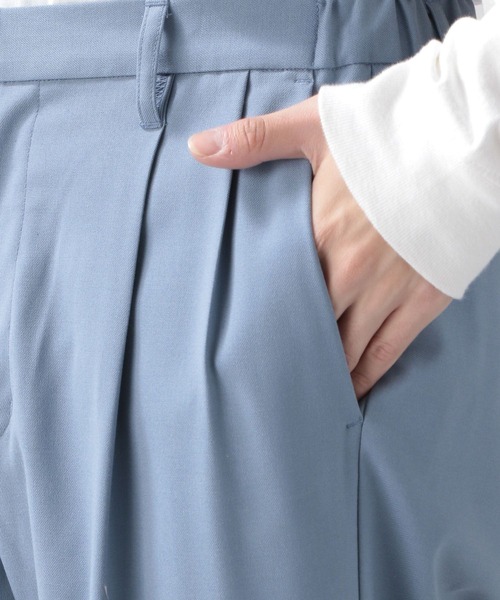 RAGEBLUE（レイジブルー）の「TRストレッチ/タックワイドパンツ/260972（スラックス・メンズ・その他4/グリーン/ブラック/パープル/サックスブルー/グレー・MEDIUM/SMALL/LARGE）」の19枚目の写真