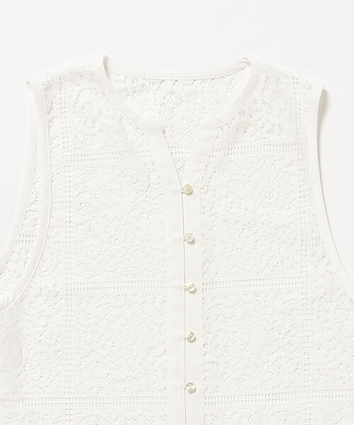 Ray BEAMS（レイビームス）の「Ray BEAMS / レース ジレ ワンピース（ワンピース・レディース・ホワイト/ブラック・ONE SIZE）」の8枚目の写真