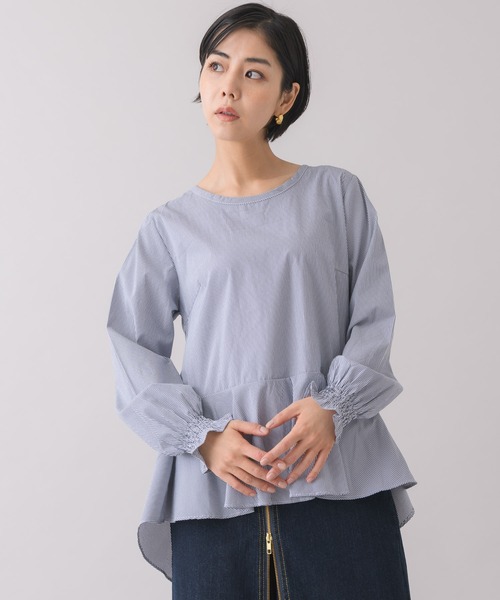 KATHARINE ROSS(キャサリンロス)の「【KATHARINE ROSS】ストライプ柄ブラウス×ベストレイヤードセット(シャツ/ブラウス・レディース・ホワイト/ネイビー/ベージュ・MEDIUM)」の21枚目の写真